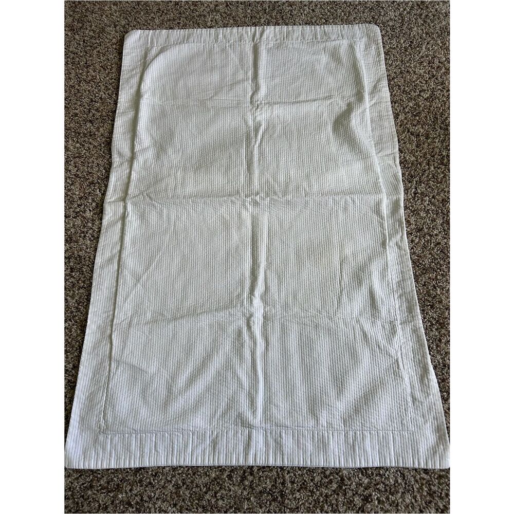 Restoration Hardware White 100% Cotton Waffle Weave Pillow Sham 23” x 36”